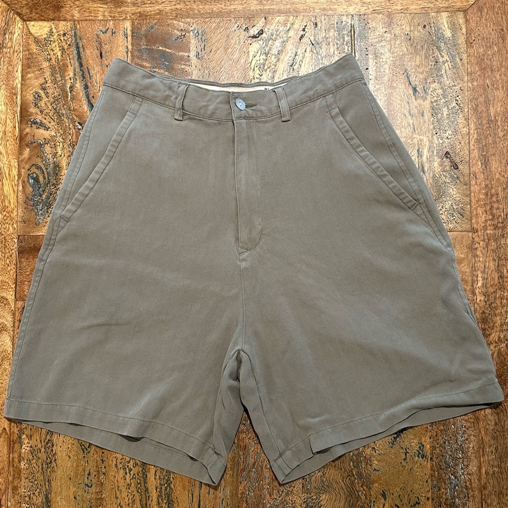 100% Silk Banana Bay Vintage Women's Tan/khaki Bermuda Shortsp